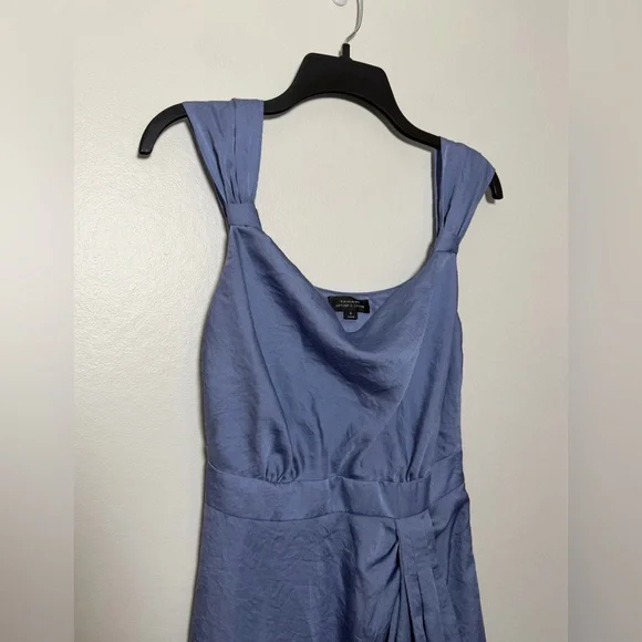 Tahari Arthur S. Levine Blue SAMPLE Draped Skirt Dress - Size 6 - Picture 2 of 8
